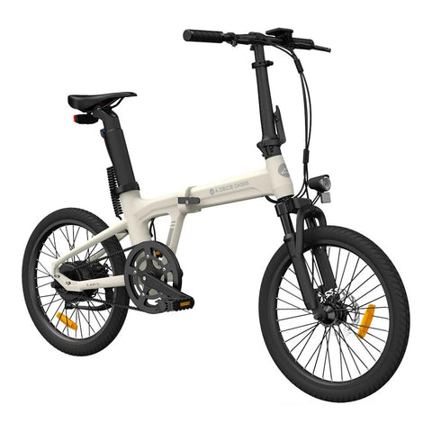 ADO Air 20S Electric Folding Bike - 250W Motor 36V9.6Ah Battery 100KM Assisted Autonomy Hydraulic Disc Brake - Ivory White