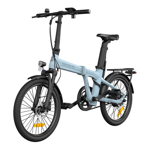 ADO Air 20 Pro Electric Folding Bike - 250W Motor 36V9.6Ah Battery 100KM Assisted Autonomy Hydraulic Disc Brake - Blue