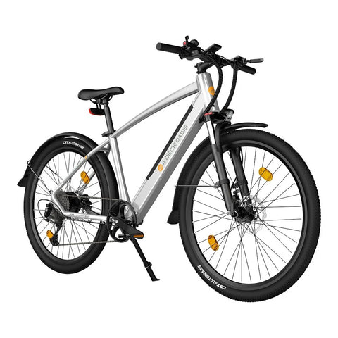 ADO DECE 300C Electric Bike - 250W Motor 36V10.4Ah Battery 90KM Assisted Autonomy Hydraulic Disc Brake - Silver