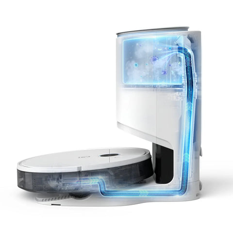 Yeedi Vac Max With Base Robot Vacuum - 3000Pa Suction 5200mAh Battery 200min Runtime 70dB Noise - White