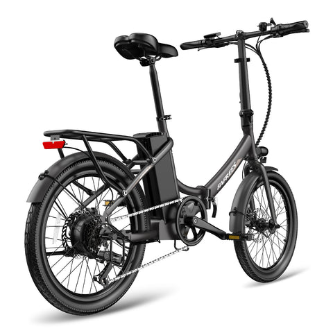 FAFREES F20 Light 16.75AH Electric Bike - 250W Motor 36V16.75Ah Battery 130KM PAS Mode Range Mechanical Brakes - Gun Black