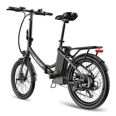 FAFREES F20 Light 16.75AH Electric Bike - 250W Motor 36V16.75Ah Battery 130KM PAS Mode Range Mechanical Brakes - Gun Black