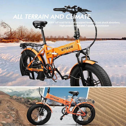 ENGWE EP-2 PRO - 750W Motor, 624WH Battery, 60KM Range, Disc Brakes, Orange