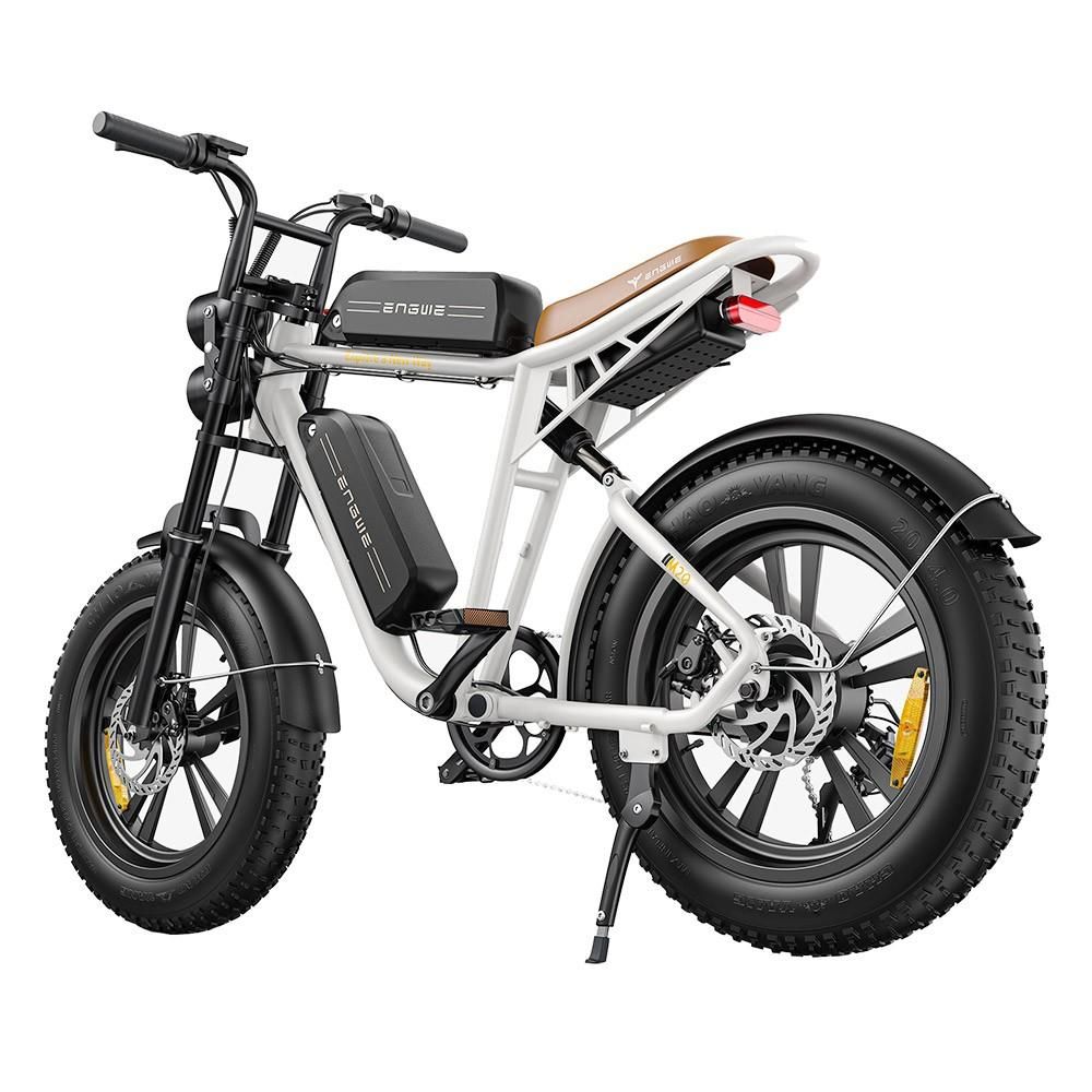 ENGWE M20 26AH Electric Bike 750W Motor, 1248WH Battery, 120KM Range | Stylish White eBike