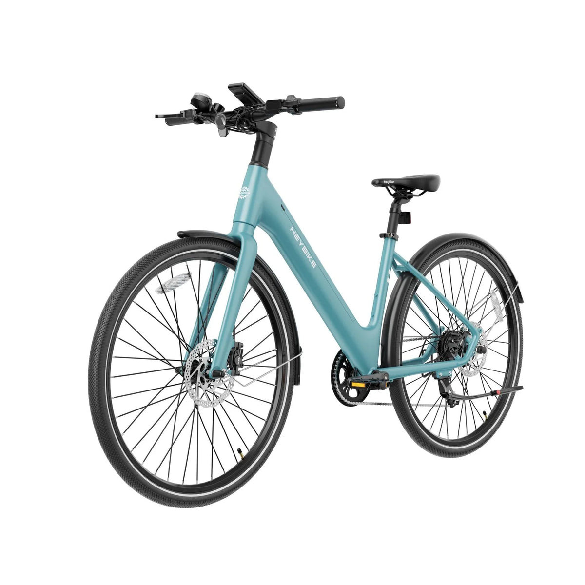 Heybike EC1 ST Electric Bike - 250W Motor 36V10Ah Battery 100KM Pedal-Assist Mode Range Hydraulic Disc Brakes - Teal Blue