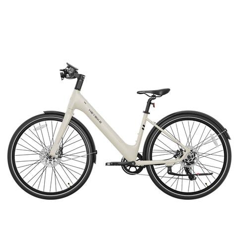 Heybike EC1 ST Electric Bike - 250W Motor 36V10Ah Battery 100KM Pedal-Assist Mode Range Hydraulic Disc Brakes - Butter White