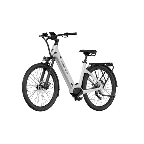 Electric Bike Vanpowers Urbangide Ultra S - 500W Motor 48V14.4AH Battery 110KM Pedal-Assist Mode Range Hydraulic Disc Brakes - Pearl White