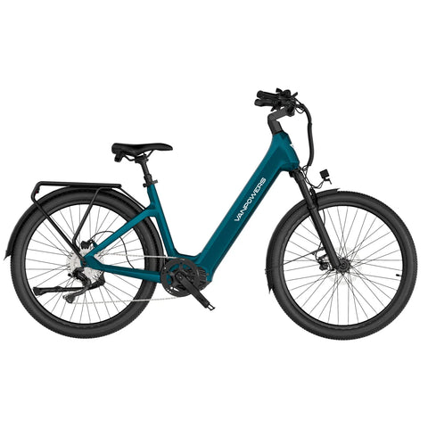 Electric Bike Vanpowers Urbangide Ultra L - 500W Motor 48V14.4AH Battery 110KM Pedal-Assist Mode Range Hydraulic Disc Brakes - Gunmetal Blue