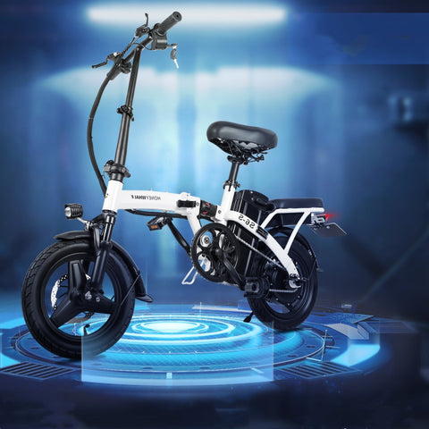 Honey Whale S6-S Electric Bike - 350W Motor 48V10.4AH Battery 40KM Range Disc Brakes - White