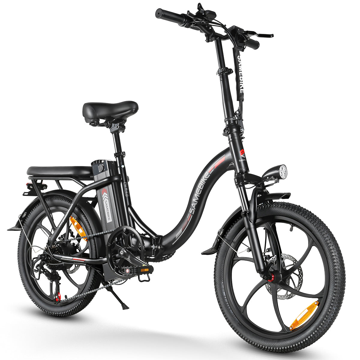 SAMEBIKE CY20-IT Electric Bike - 350W Motor 36V13AH Battery 35KM Range Mechanical Disc Brakes - Black
