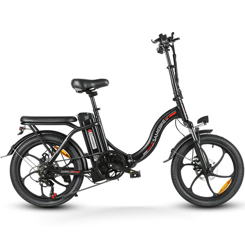SAMEBIKE CY20-IT Electric Bike - 350W Motor 36V13AH Battery 35KM Range Mechanical Disc Brakes - Black