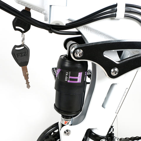 SAMEBIKE LO26-II-IT Electric Bike - 500W Motor 48V10AH Battery 40KM Range Mechanical Disc Brakes - White