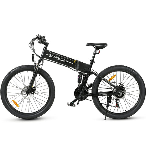 SAMEBIKE LO26-II-FT Electric Bike - 500W Motor 48V12.5AH Battery 45KM Range Mechanical Disc Brakes - Black