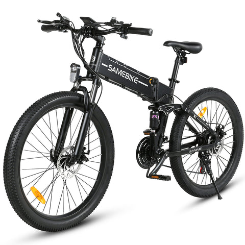 SAMEBIKE LO26-II-FT Electric Bike - 500W Motor 48V12.5AH Battery 45KM Range Mechanical Disc Brakes - Black