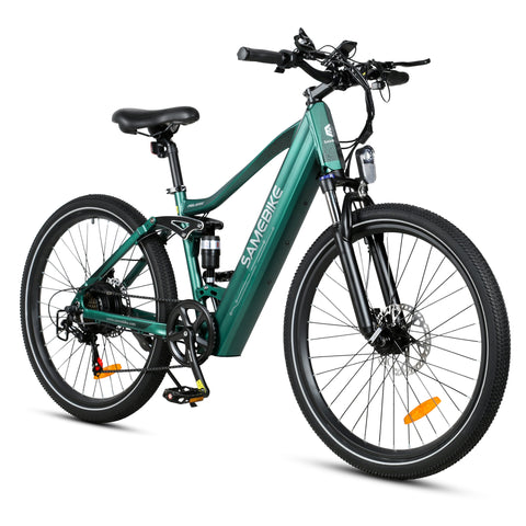 Electric Bike SAMEBIKE XD26 - 750W Motor 48V14AH Battery 45KM Range Mechanical Disc Brakes - Green