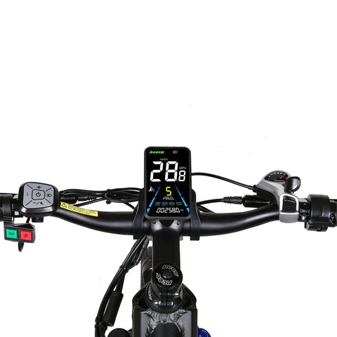 Electric Bike SAMEBIKE XD26 - 750W Motor 48V14AH Battery 45KM Range Mechanical Disc Brakes - Green