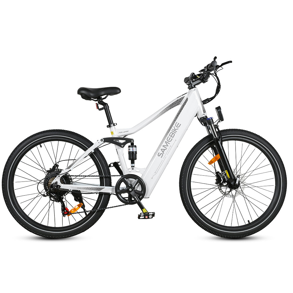 SAMEBIKE XD26-II Electric Bike - 750W Motor 48V14AH Battery 45KM Range Hydraulic Disc Brakes - White
