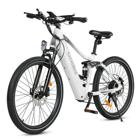 SAMEBIKE XD26-II Electric Bike - 750W Motor 48V14AH Battery 45KM Range Hydraulic Disc Brakes - White