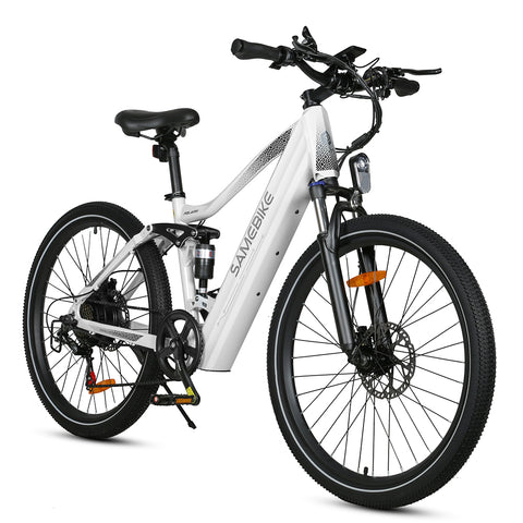 SAMEBIKE XD26-II Electric Bike - 750W Motor 48V14AH Battery 45KM Range Hydraulic Disc Brakes - White