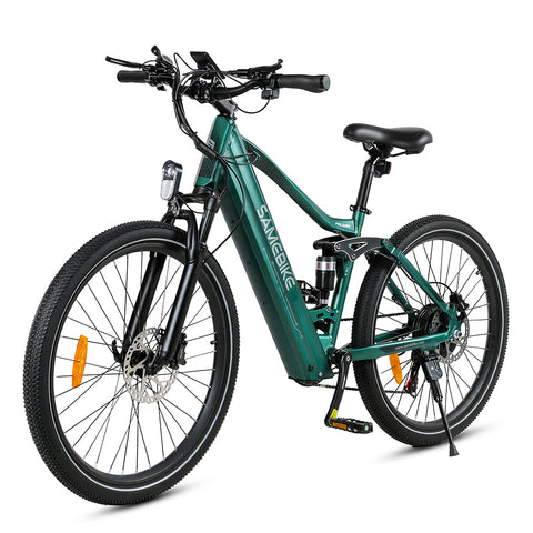 SAMEBIKE XD26-II Electric Bike - 750W Motor 48V14AH Battery 45KM Range Hydraulic Disc Brakes - Green