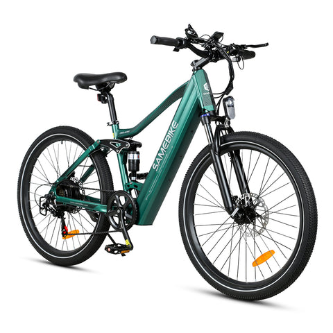 SAMEBIKE XD26-II Electric Bike - 750W Motor 48V14AH Battery 45KM Range Hydraulic Disc Brakes - Green