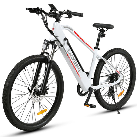 SAMEBIKE MY275 FT Electric Bike - 350W Motor 48V10.4AH Battery 40KM Range Mechanical Disc Brakes - White