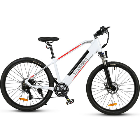 SAMEBIKE MY275 FT Electric Bike - 350W Motor 48V10.4AH Battery 40KM Range Mechanical Disc Brakes - White