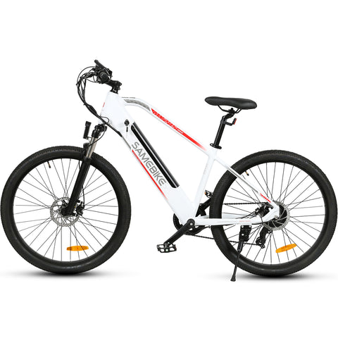 SAMEBIKE MY275 FT Electric Bike - 350W Motor 48V10.4AH Battery 40KM Range Mechanical Disc Brakes - White