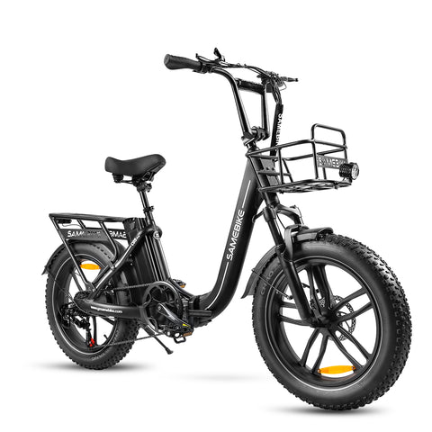 SAMEBIKE C05 Pro Electric Bike - 350W Motor 36V13Ah Battery 35KM Range Mechanical Disc Brakes - Black