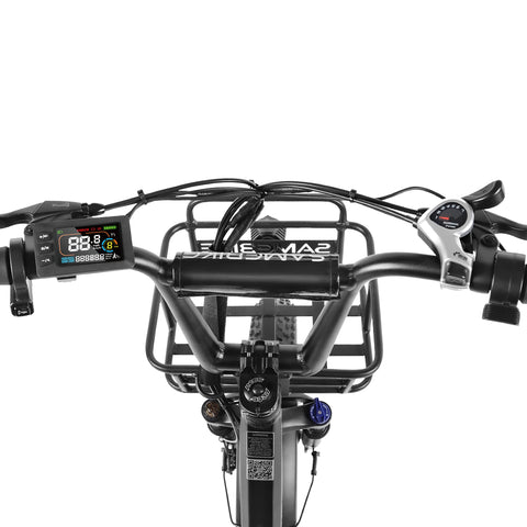 SAMEBIKE C05 Pro Electric Bike - 350W Motor 36V13Ah Battery 35KM Range Mechanical Disc Brakes - Black