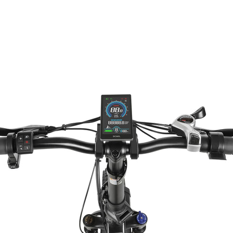 SAMEBIKE LOTDM200-II Electric Bike - 500W Motor 48V13AH Battery 40KM Range Mechanical Disc Brakes - Deep Blue
