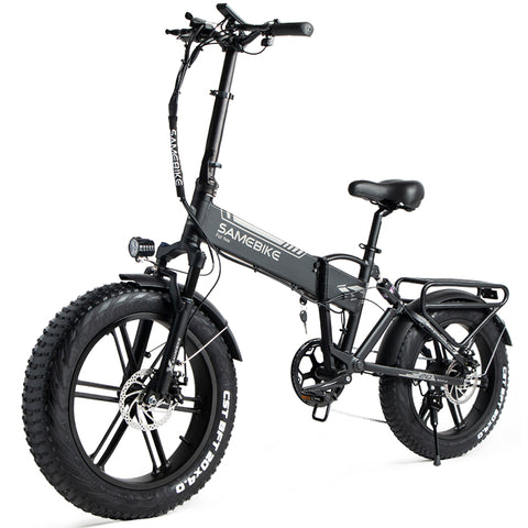 SAMEBIKE XWLX09 IT Electric Bike - 500W Motor 48V10AH Battery 40KM Range Mechanical Disc Brakes - Black