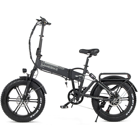 SAMEBIKE XWLX09 IT Electric Bike - 500W Motor 48V10AH Battery 40KM Range Mechanical Disc Brakes - Black