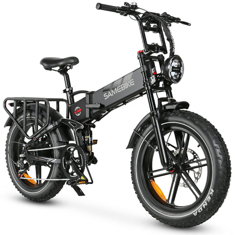 SAMEBIKE RS-A02 Electric Bike - 750W Motor 48V17AH Battery 55KM Range Hydraulic Disc Brakes - Black
