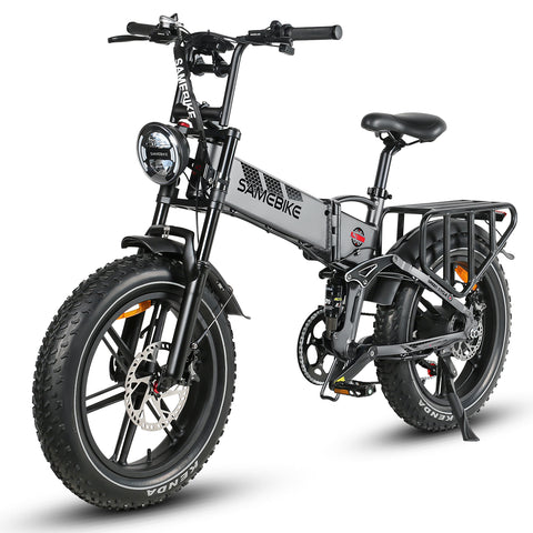 SAMEBIKE RS-A02 Electric Bike - 750W Motor 48V17AH Battery 55KM Range Hydraulic Disc Brakes - Grey