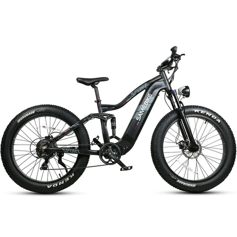 SAMEBIKE RS-A08 Electric Bike - 750W Motor 48V17Ah Battery 65KM Range Hydraulic Disc Brakes - Black