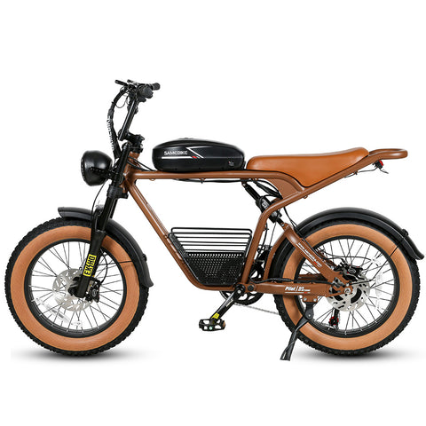 SAMEBIKE M20-I Electric Bike - 1200W Motor 48V18AH Battery 65KM Range Hydraulic Disc Brakes - Yellow