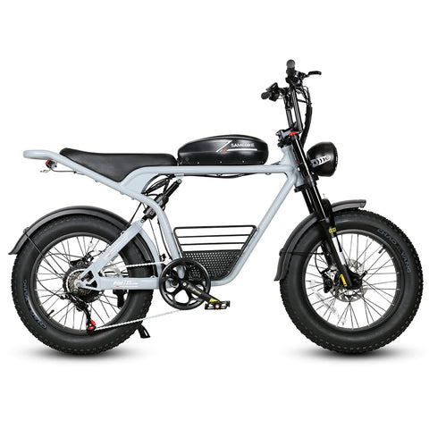 SAMEBIKE M20-I Electric Bike - 1200W Motor 48V18AH Battery 65KM Range Hydraulic Disc Brakes - Blue