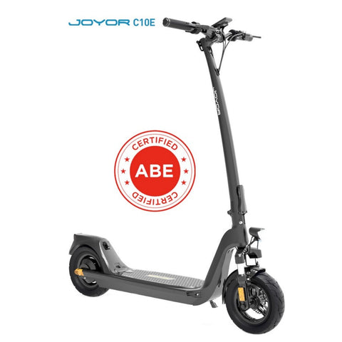 Electric Scooter JOYOR C10E - 500W Motor 48V10.4AH Battery 10 Inch Tires ABE Certified Disc Brakes Foldable Design - Black