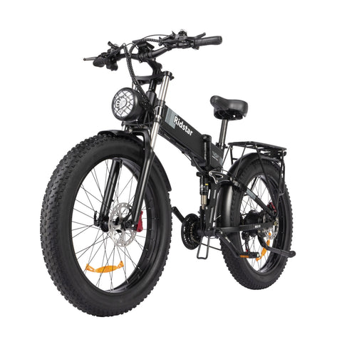 Ridstar H26 Pro Electric Bike - 1000W Motor 48V23Ah Battery 26" Tires Hydraulic Oil Disc Brakes - Black
