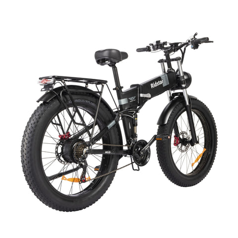 Ridstar H26 Pro Electric Bike - 1000W Motor 48V23Ah Battery 26" Tires Hydraulic Oil Disc Brakes - Black
