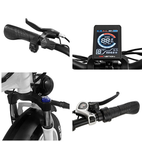 Electric Bike DrveTion CT20 - 20*4.0 Inch Tires 750W Motor 48V15AH Battery oil brakes - Pearl White