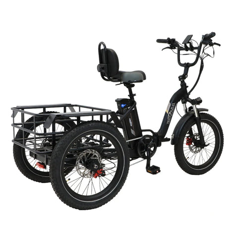 ONESPORT OT30 Three-wheeled Electric Bike - 500W Motor 48V 13AH Battery 20 Inch Tires Hydraulic Brakes - Black