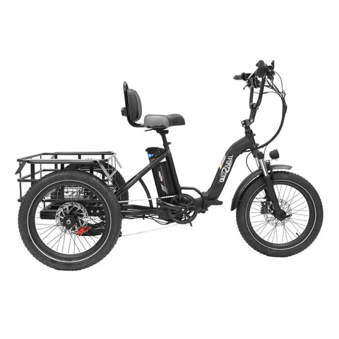 ONESPORT OT30 Three-wheeled Electric Bike - 500W Motor 48V 13AH Battery 20 Inch Tires Hydraulic Brakes - Black