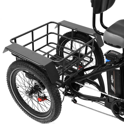 ONESPORT OT30 Three-wheeled Electric Bike - 500W Motor 48V 13AH Battery 20 Inch Tires Hydraulic Brakes - Black