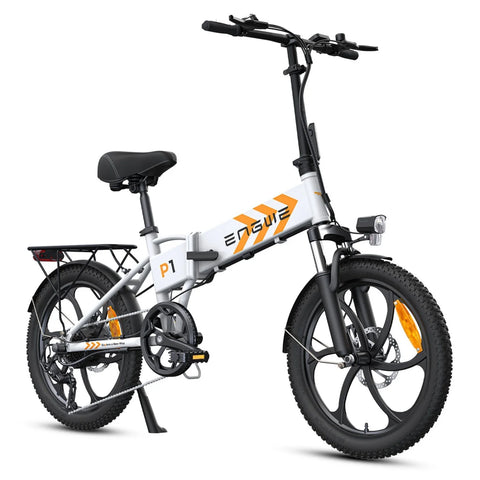ENGWE P1 Electric Bike - 250W Motor 36V13Ah Battery 20 Inch Wheels Mechanical Disc Brakes - White