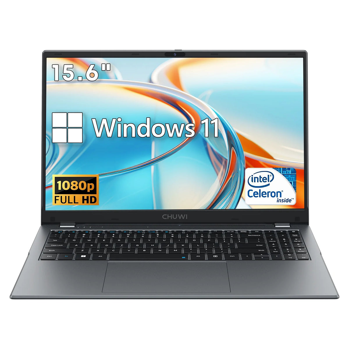 Laptop CHUWI Herobook Plus - Processor Intel CeleronN4020 15.6" Display Windows 11 Home 8GB+256GB 5000mAh Battery - Grey