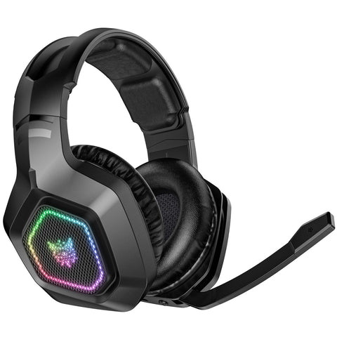 ONIKUMA B100 Wireless Gaming Headset RGB Noise Cancelling Mic - Black