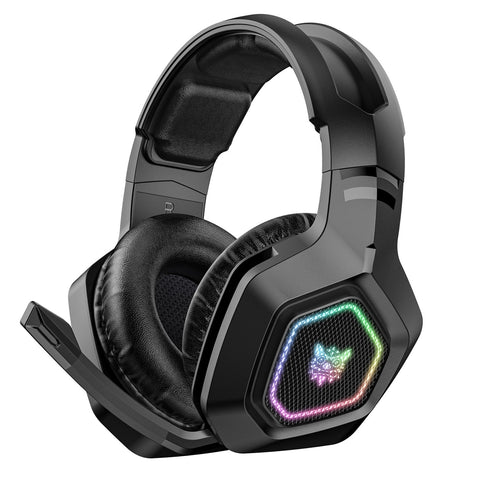 ONIKUMA B100 Wireless Gaming Headset RGB Noise Cancelling Mic - Black