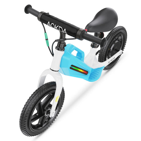 AOKDA AO-K8 Kids Electric Balance Bike - Motor 180W Battery 21.6V5.2AH 12" Tires - Blue